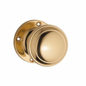 Milton Knobs - Round Rose - Unlacquered Polished Brass