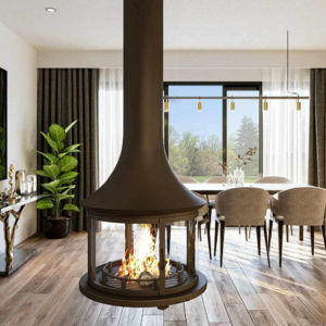 Sculpt JC Bordelet Lea 998 Suspended Wood Fireplace