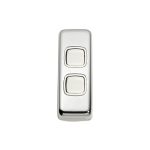 Chrome Plated - White Switch