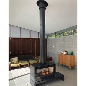 Sculpt Freestanding Axis I1000FS Double Sided Wood Fireplace