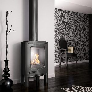 Sculpt Freestanding Stove Seguin Jade Cheminee Wood Fireplace