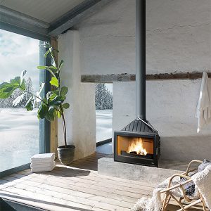 Sculpt Seguin Visio 8 Plus Cheminee Single Sided Wood Fireplace