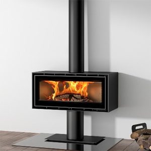 ADF Linea 100 P Freestanding Wood Fireplace (Castworks)