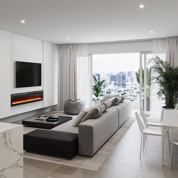 Ambe Linear 72 Electric Fireplace Subiaco Restoration