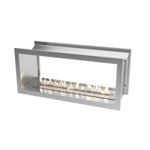 Icon Slimline Double Sided Bioethanol Firebox - 1350mm Stainless Steel