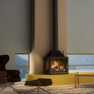 Siena 750 2 Sided Wood Fire