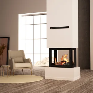 Siena 750 4 Sided Wood Fire