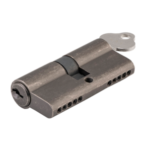 Euro Cylinder - 5 Pin Key/Key Dual Function - Rumbled Nickel