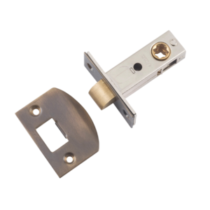 Hard Sprung Split Cam Tube Latches - 45mm, Antique Brass