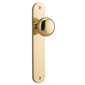 Paddington Door Knobs on Oval Backplate (iver)