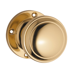 Milton Knobs - Round Rose - Unlacquered Polished Brass