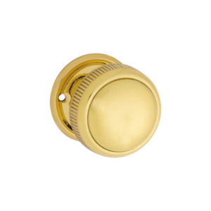 Milled Edge Mortice Knobs - Large - Unlacquered Polished Brass