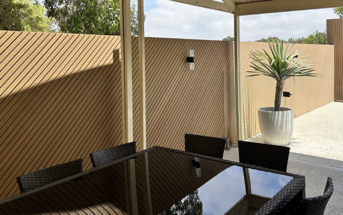 45-degree DIY composite pool boundary fence installation