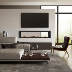 Real Flame Element - Double Sided Fireplaces